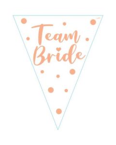 Flag Bunting Sparkling Fizz Rose Gold - Team Bride (109623A)