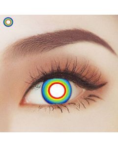 Psychedelic 1 Year Contact Lenses By Crazy Lens (Rainbow) (11068IN)