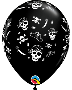 Pirate Skull and Crossbones - 28cm (11 Inch) latex balloon (12566Q)