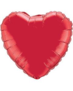 Ruby Red Heart - 91cm (36 Inch) Foil Balloon (91cm (36 Inch) Heart Foil) (12657Q)