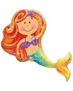 Holographic Merry Mermaid - 38 Inch Foil Balloon (16116Q)