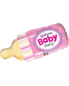 Welcome Baby Girl Bottle - 39 Inch Foil Balloon (16470Q)