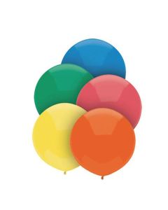 Primary Assorted Colours - 17 Inch Round - Outdoor Balloon (16610Q)