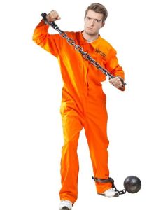 Guilty Convict - Orange Jumpsuit -  Adult Costume (17688)