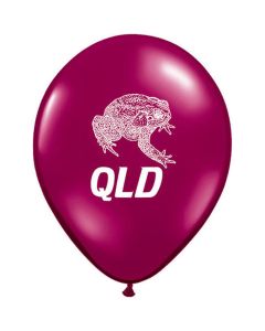 Queensland (QLD) Canetoad Burgundy - 28cm (11 Inch) Latex Burgundy (97636Q)