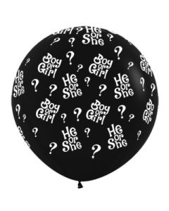 He or She Question Mark - 90cm Latex Balloon (20011475AM)