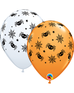 Spider Webs & Stars - 28cm (11 Inch) Latex Balloon (20218Q)