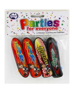 Skate Boards 9.5cm -  Party Favours (Pack of 6) (203716A)