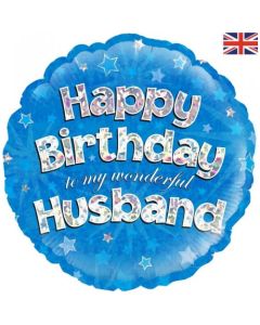 Happy Birthday Husband 45cm Foil Balloon (210720A)