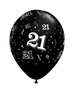 21-A-Round Black Pearl - 28cm (11 Inch) Latex Balloon (44217Q)