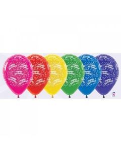 Happy Birthday All Around - 12cm Latex Balloon (Bag of 100) (222303A)