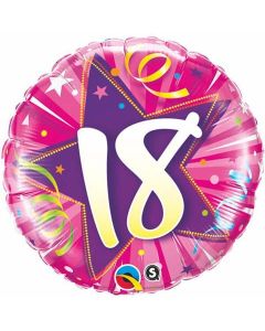 18 Shinning Star Hot Pink - 18 Inch Foil Balloon (24002Q)
