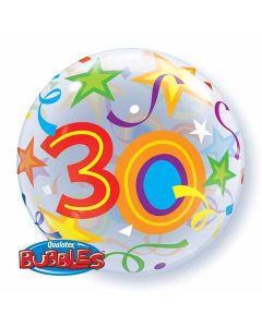 30 Brilliant Stars - 22 Inch Bubble Balloon (24168Q)