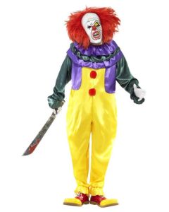 Horror Scary Clown Multi Adult Costume (SM24376)