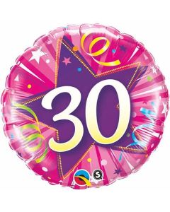 30 Shining Star Hot Pink - 18 Inch Foil Balloon (25251Q)