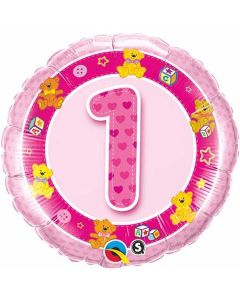 1 Pink Teddies - 18 Inch Foil Balloon (26281Q)