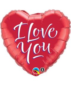 I Love You Script - 18 Inch foil Balloon (29133Q)