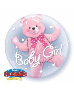 Baby Girl Bear - 24 Inch Bubble Balloon (29488Q)