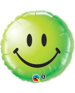 Smiley Face Lime Green 18 Inch FoiLarge - Adult Costume (29628Q)