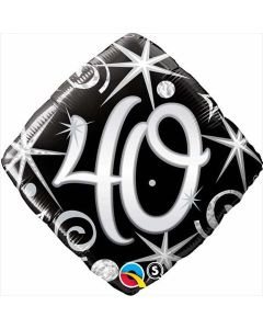 40 Elegant Sparkles & Swirls Diamond - 18 Inch Foil Balloon (30012Q)