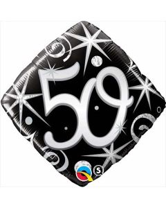 50 Elegant Sparkles & Swirls Diamond - 18 Inch Foil Balloon (30017Q)