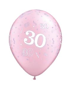 30-A-Round Pink Pearl - 28cm (11 Inch) Latex Balloon (44560Q)