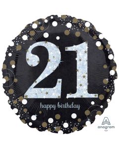 21st Birthday Sparkling - 18 Inch Foil Balloon (3323801AM)
