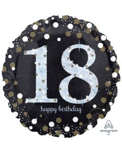 18th Sparkling Birthday - 18 Inch Foil Balloon (3323901AM)