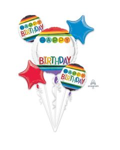 Rainbow Birthday Balloon Bouquet (3442801AM)