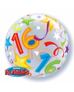 16th Brilliant Stars - 22 Inch Bubble  Balloon (34854Q)