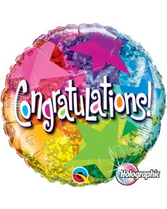 Congratulations Star Patterns - 18 Inch Foil Balloon (35412Q)