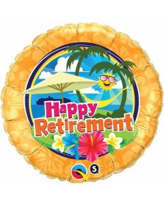 Happy Retirement Sunshine Island Holiday - 18 Inch Foil Balloon (36449Q)