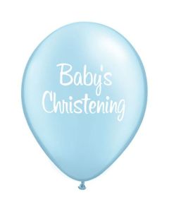 Baby's Christening Blue Boyl - 28cm (11 Inch) Latex Balloon (37439Q)