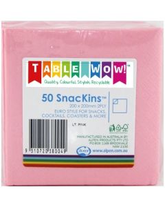 Snackins - Light  Pink - 200 x 200 mm 2 Ply (380004A)