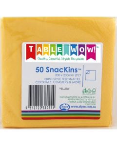 Snackins - Yellow - 200 x 200 mm 2 Ply (380025A)