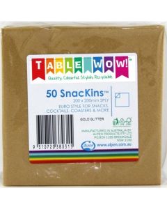 Snackins - Gold - 200 x 200 mm 2 Ply (380031A)