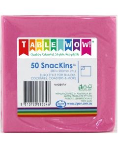 Snackins - Magenta Pink - 200 x 200 mm 2 Ply (380034A)
