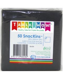 Snackins - Black - 200 x 200 mm 2 Ply (380058A)