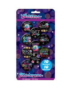 Disco Fever Badges (Pack of 10) (391650AM)