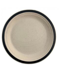 Sugarcane Lunch Plates 180mm Black - 10 Pack - (400118A)