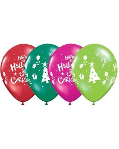 Holly Jolly Christmas - 28cm (11 Inch) Latex Balloons (40562Q)