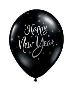 Happy New Year Sparkle - 28cm (11 Inch) Latex Balloon (40567Q)