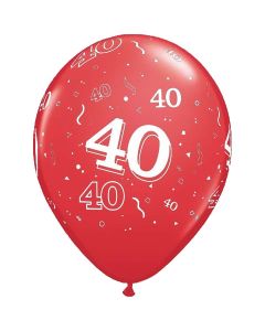 40-A-Round Red Pearl - 28cm (11 Inch) Latex Balloon (40-14) (40-14)