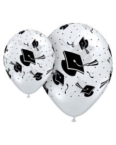 Graduations Hats A Round - 28cm (11 Inch) Latex Balloon (41544Q)