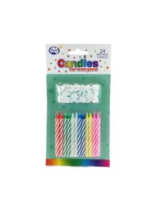 Birthday Candles - Pack 24 with holders (431119A)
