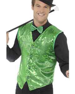 Sequin Waistcoat - Green - Adult Costume (SM43131)