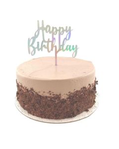 Cake Topper - Happy Birthday - Iridescent (443013A)