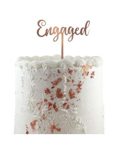 Cake Topper - Engaged Rose Gold Acrylic (443027A)