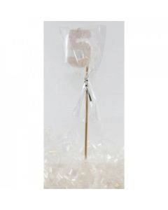 Pearl Glitter Long Stick Candle # 5 (447305A)