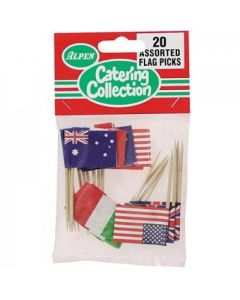 Party Picks - Flags Mixed Pkt20 (460554A)